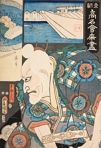 The Uota Restaurant: (Actor Ichikawa Ebizō V as) Tarōzaemon by Utagawa Hiroshige and Utagawa Kunisada