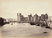 Carnarvon Castle & Mouth Of River (578) by Francis Bedford