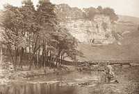 Wolfscote Bridge & Franklyn Rock, Beresford Dale (#54) by George Bankart