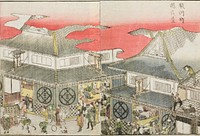 Surugachō Echigoya by Katsushika Hokusai