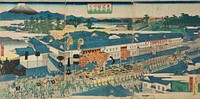Daimyo Procession at Kasumigaseki in Edo by Utagawa Hiroshige II