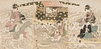 Women Crossing the Ōi River by Utagawa Toyokuni I