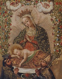 The Virgin Adoring the Christ Child with Two Saints (La Virgin adorando al Niño Jesús con dos santos) by Unidentified artist
