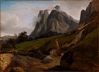 The Wetterhorn, Switzerland by Théodore Caruelle d Aligny