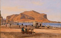 Palermo Harbor with a View of Monte Pellegrino by Martinus Rørbye