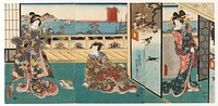 Returning Sails from Yabase by Utagawa Kunisada II