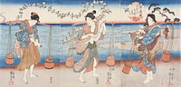 Plovers of the Noda Jewel River of Mutsu Province by Utagawa Kuniyoshi