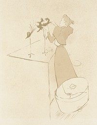 La Modiste, Renée Vert by Henri de Toulouse Lautrec