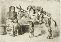 Cacoletière assise by Félix Hilaire Buhot