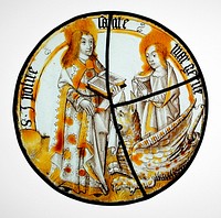 Roundel:  Saints Hippolytus and Margaret