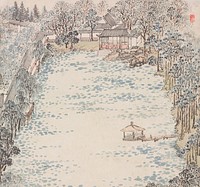 Painting of Zhi Garden [Zhi Yuan Tu] by Zhang Hong