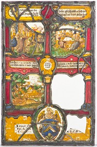 Heraldic Panel:  Scenes from the Parable of the Prodigal Son by Hans Jegli