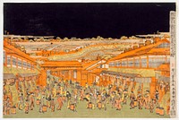 Nakano-chō Street in the Shin Yoshiwara Entertainment Quarter by Utagawa Toyoharu