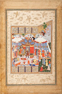 Rustam Approaching the Tents of King Kubad, Page from a Manuscript of the Shahnama (Book of Kings) of Firdawsi