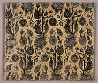 Textile Length with Design of Flowering Plants