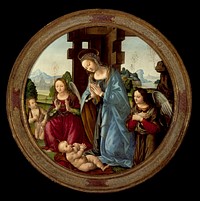 Virgin Adoring the Christ Child with St. John the Baptist and Two Angels by Tommaso
