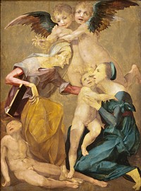 Allegory of Salvation with the Virgin and Christ Child, St. Elizabeth, the Young St. John the Baptist and Two Angels by Rosso Fiorentino Giovanni Battista di Jacopo