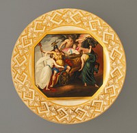Plate:  'Triumph of Mercy' by Chamberlain s Factory and Humphrey Chamberlain Jr
