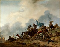 Battle Scene by Philips Wouwerman