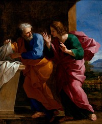 St. John and St. Peter at Christ's Tomb by Giovanni Francesco Romanelli