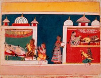 Birth of Bharata, Lakshmana, and Shatrughna, Folio from a Ramayana (Adventures of Rama)