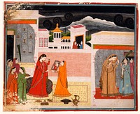 Damayanti Looks in the Mirror, Folio from a Nala-Damayanti