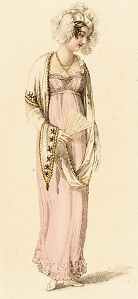 Fashion Plate, 'Half Dress' for 'The Repository of Arts' by Rudolph Ackermann