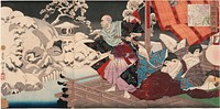 A New Selection of Strange Events: Taira No Kiyomori Seeing Skulls in the Snowy Garden by Tsukioka Yoshitoshi