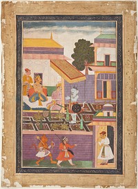 Kamsa Receiving His Minister, Folio from a Bhagavata Purana (Ancient Stories of the Lord)