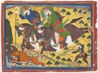 Maharao Ram Singh II of Kota (reigned 1827-1866) Hunting with Maharao Ram Singh of Bundi (reigned 1828-1866)