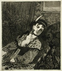 La Femme à la toque écossaise by Félicien Victor Joseph Rops