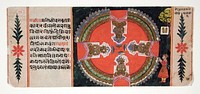 Worship of Jina Rishabhanatha (Adinatha) (recto), Shrine on Mount Shatrunjaya (verso), Folio from a Jain Manuscript