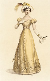 Fashion Plate, 'Dinner Dress' for 'The Repository of Arts' by Rudolph Ackermann