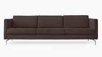 Brown couch, living room furniture
