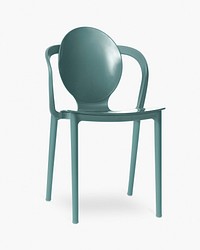 Green chair, living room furniture psd