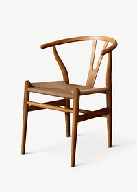 Wooden chair, minimal furniture psd