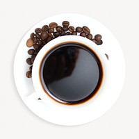 Black coffee isolated image