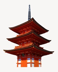 Kyoto, Japanese architecture isolated image