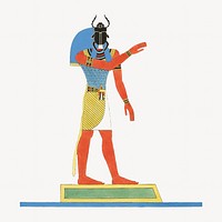 Egyptian god Ptah  vintage illustration. Remixed by rawpixel. 