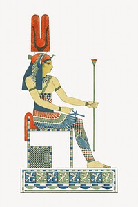 Egypt goddess vintage illustration