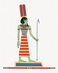 Egyptian god Amun  vintage illustration. Remixed by rawpixel. 