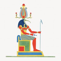 Egypt god vintage illustration