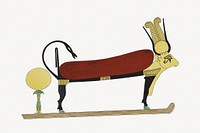 Egyptian bed  vintage illustration. Remixed by rawpixel. 