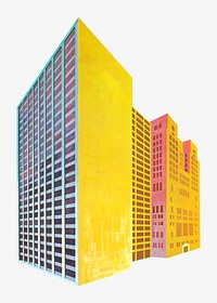 Hotel building  illustration. Remixed by rawpixel.