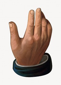 Businessman's hand, vintage gesture illustration. Remixed by rawpixel.