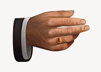 Businessman's hand, vintage gesture illustration. Remixed by rawpixel.