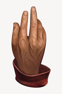 Businessman's hand, vintage gesture illustration. Remixed by rawpixel.