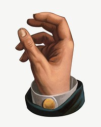 Businessman's hand, vintage gesture illustration psd. Remixed by rawpixel.