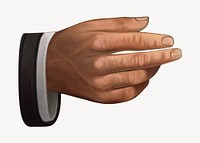 Businessman's hand, vintage gesture illustration. Remixed by rawpixel.