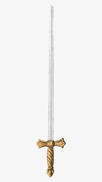 Vintage sword, weapon illustration illustration. Remixed by rawpixel.